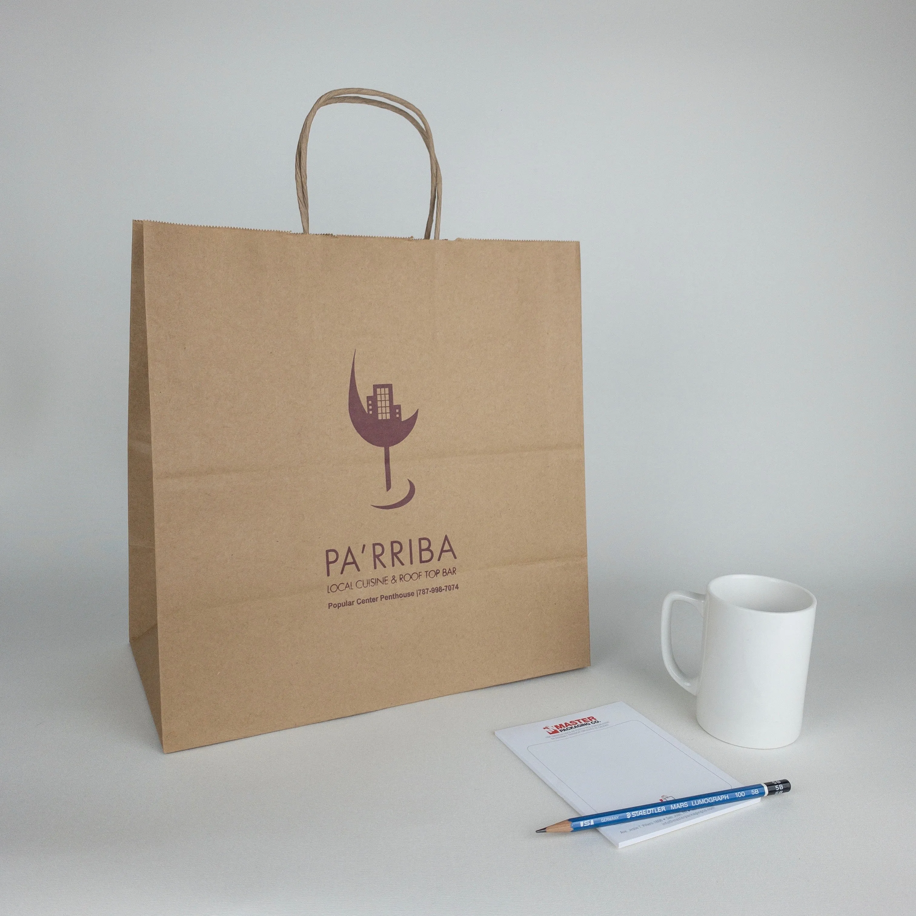 Kraft Paper Shopping Bags (Custom Printed)