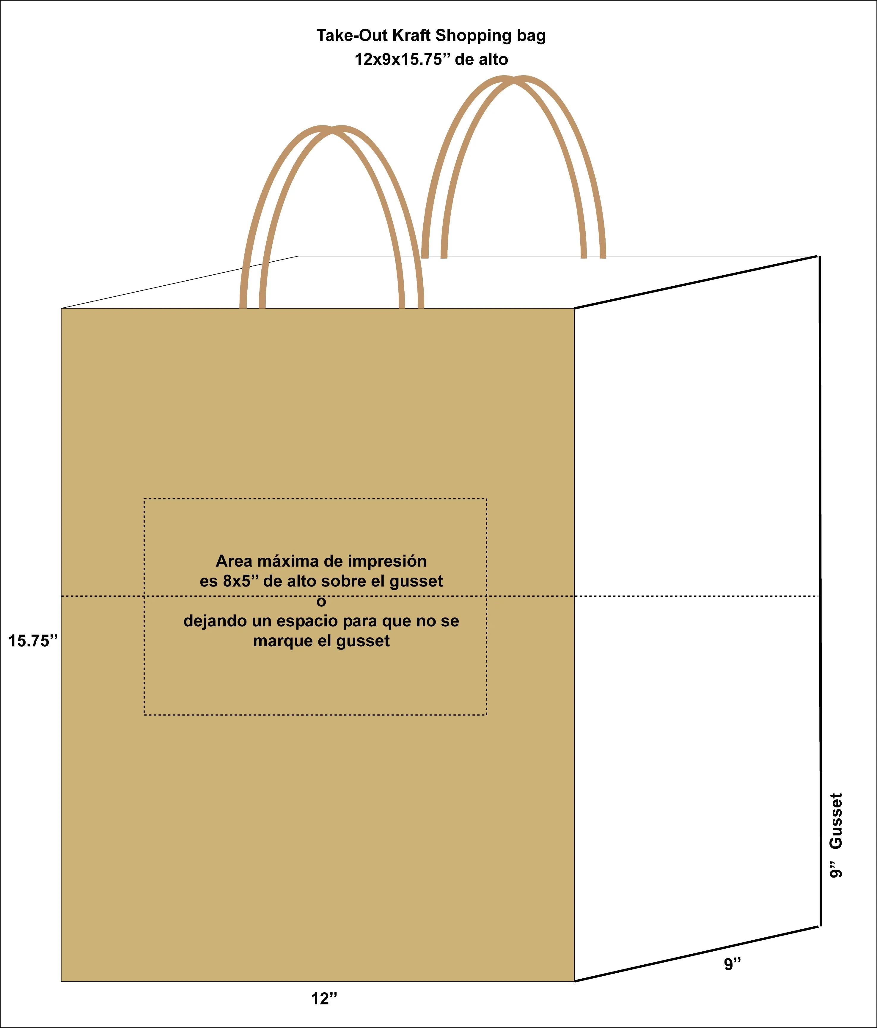 Kraft Paper Shopping Bags (Custom Printed)