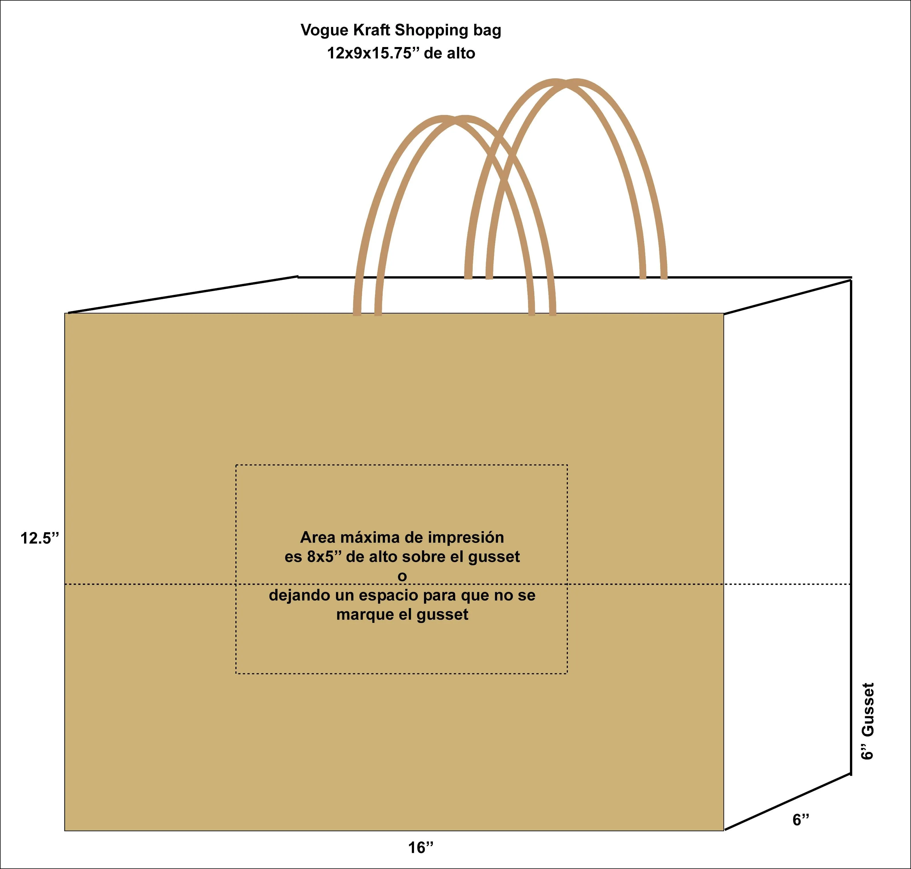 Kraft Paper Shopping Bags (Custom Printed)