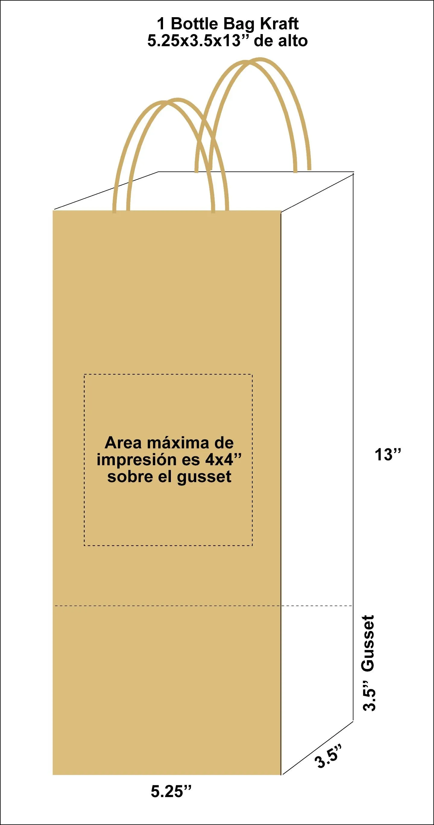 Kraft Paper Shopping Bags (Custom Printed)