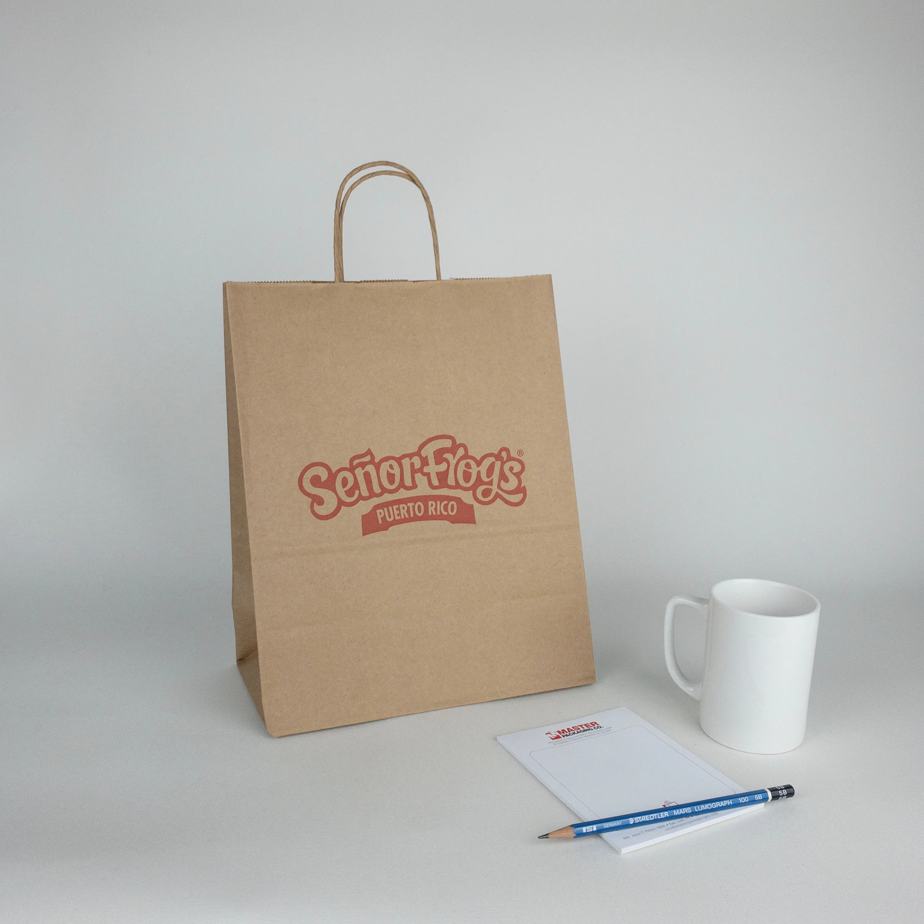Kraft Paper Shopping Bags (Custom Printed)
