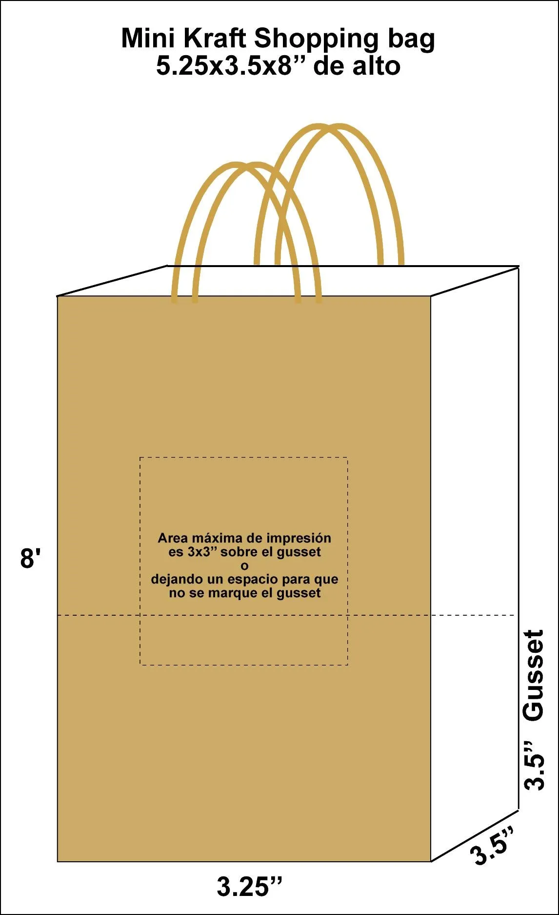 Kraft Paper Shopping Bags (Custom Printed)
