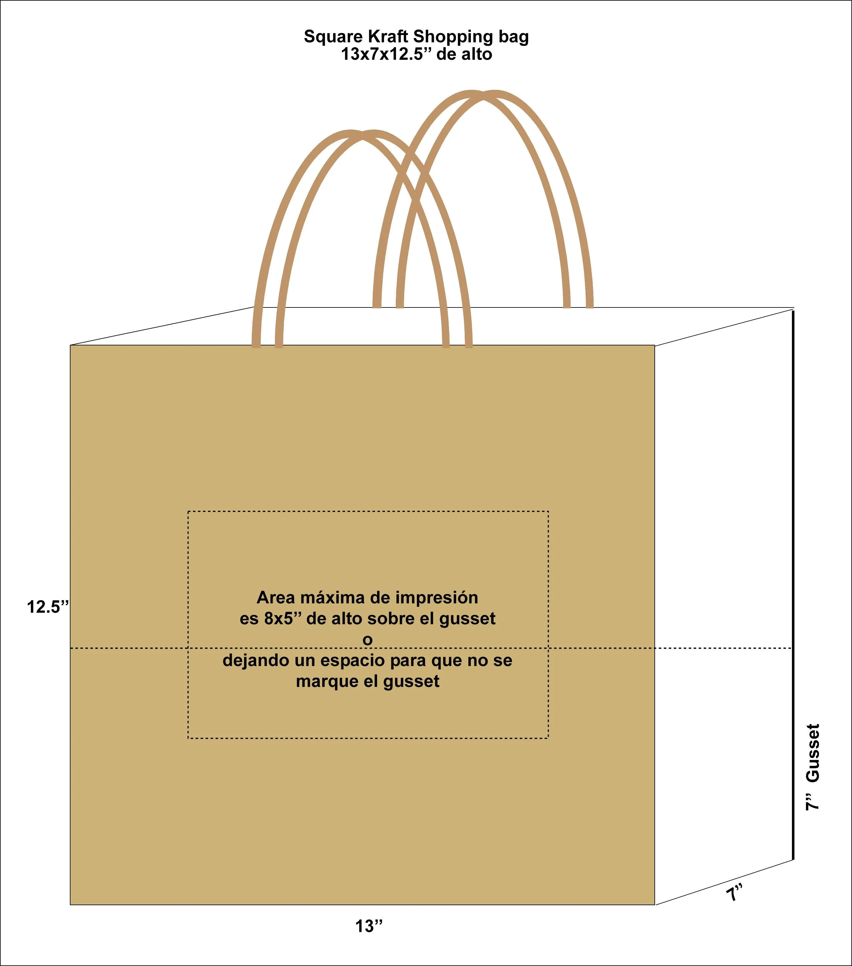 Kraft Paper Shopping Bags (Custom Printed)