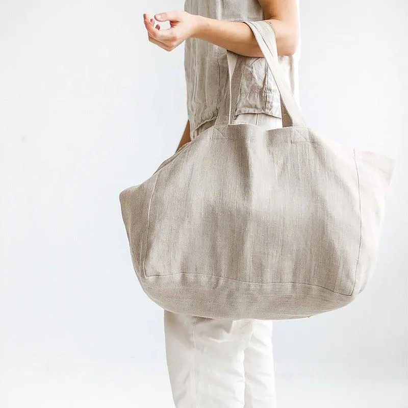 Large Beach Bag Made of Natural Materials - Spacious & Eco-Friendly