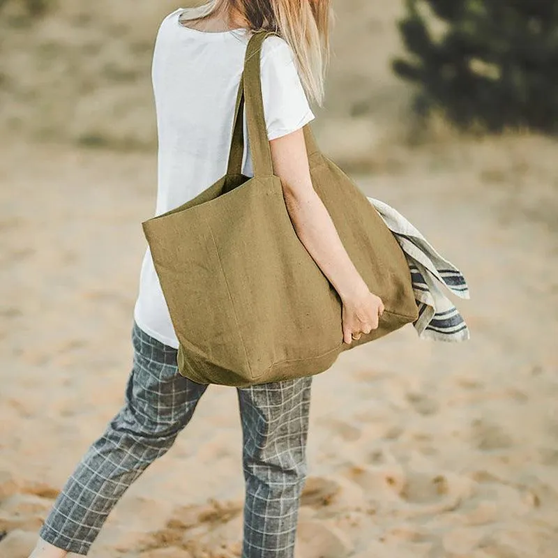 Large Beach Bag Made of Natural Materials - Spacious & Eco-Friendly