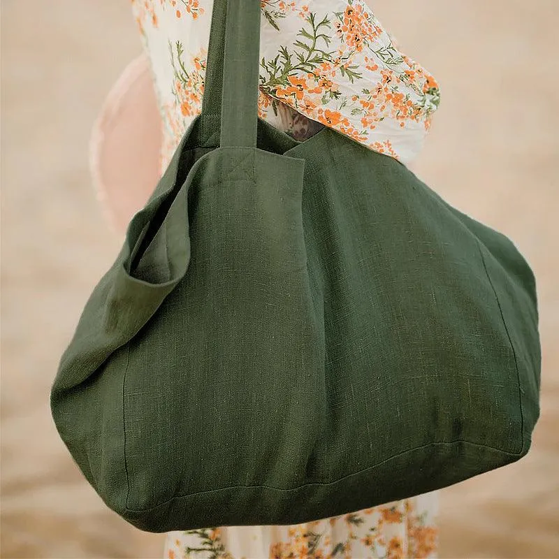 Large Beach Bag Made of Natural Materials - Spacious & Eco-Friendly