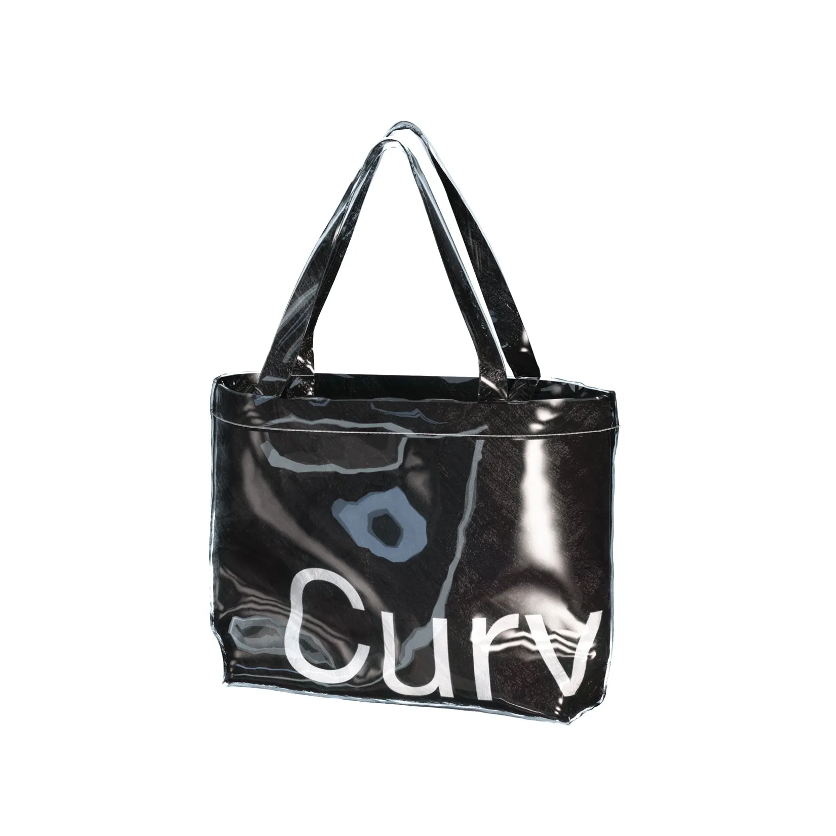 Large Black Curves Tyvek Tote