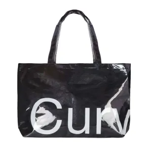 Large Black Curves Tyvek Tote