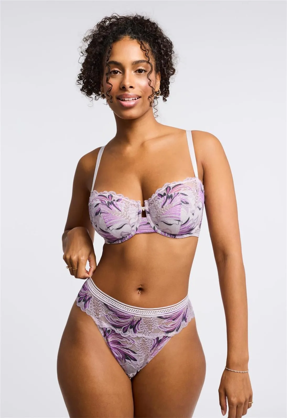 Lavender Fields Lace Thong