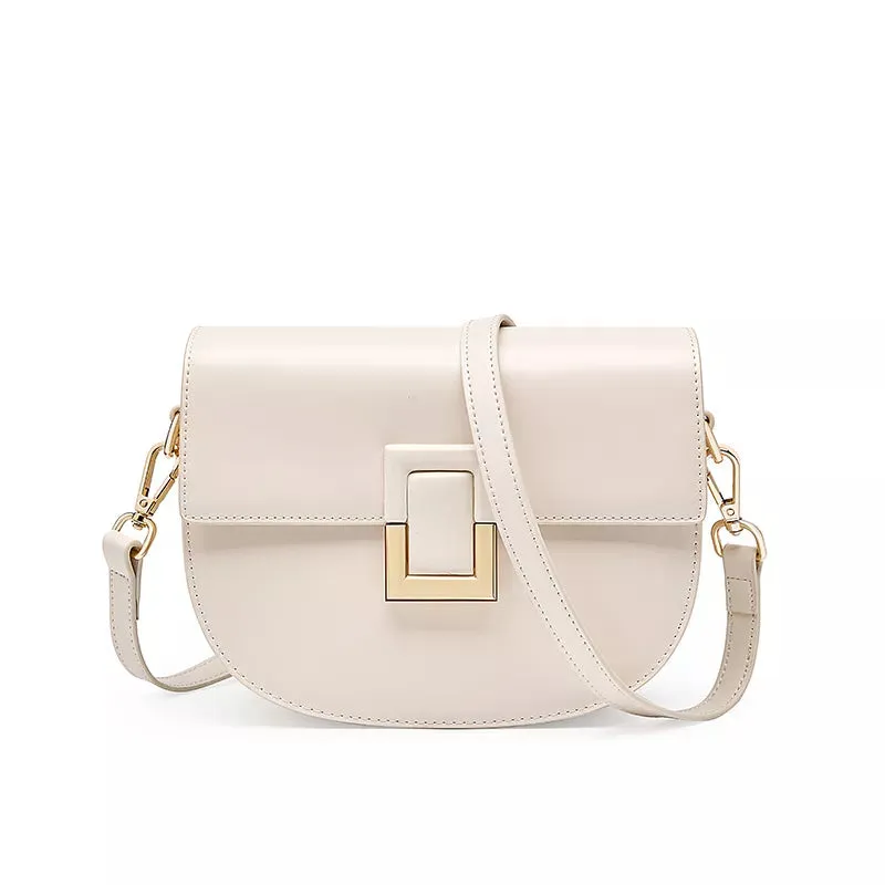 Leather Crossbody Saddle Bag