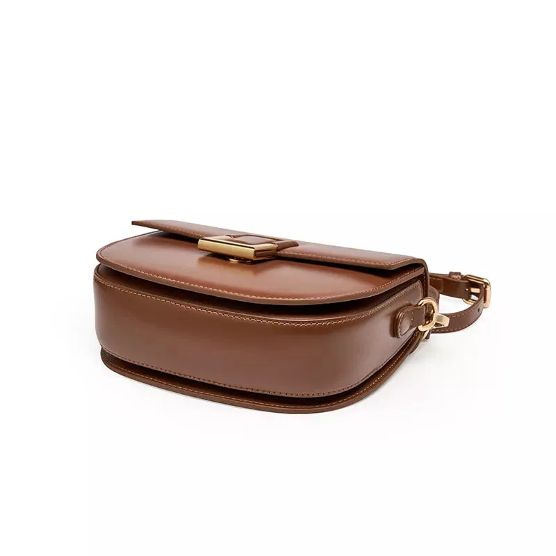 Leather Crossbody Saddle Bag