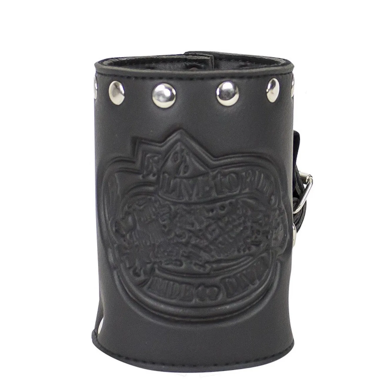 Leather Motorcycle Cup Holder With Studs Live To Ride Ride To Live