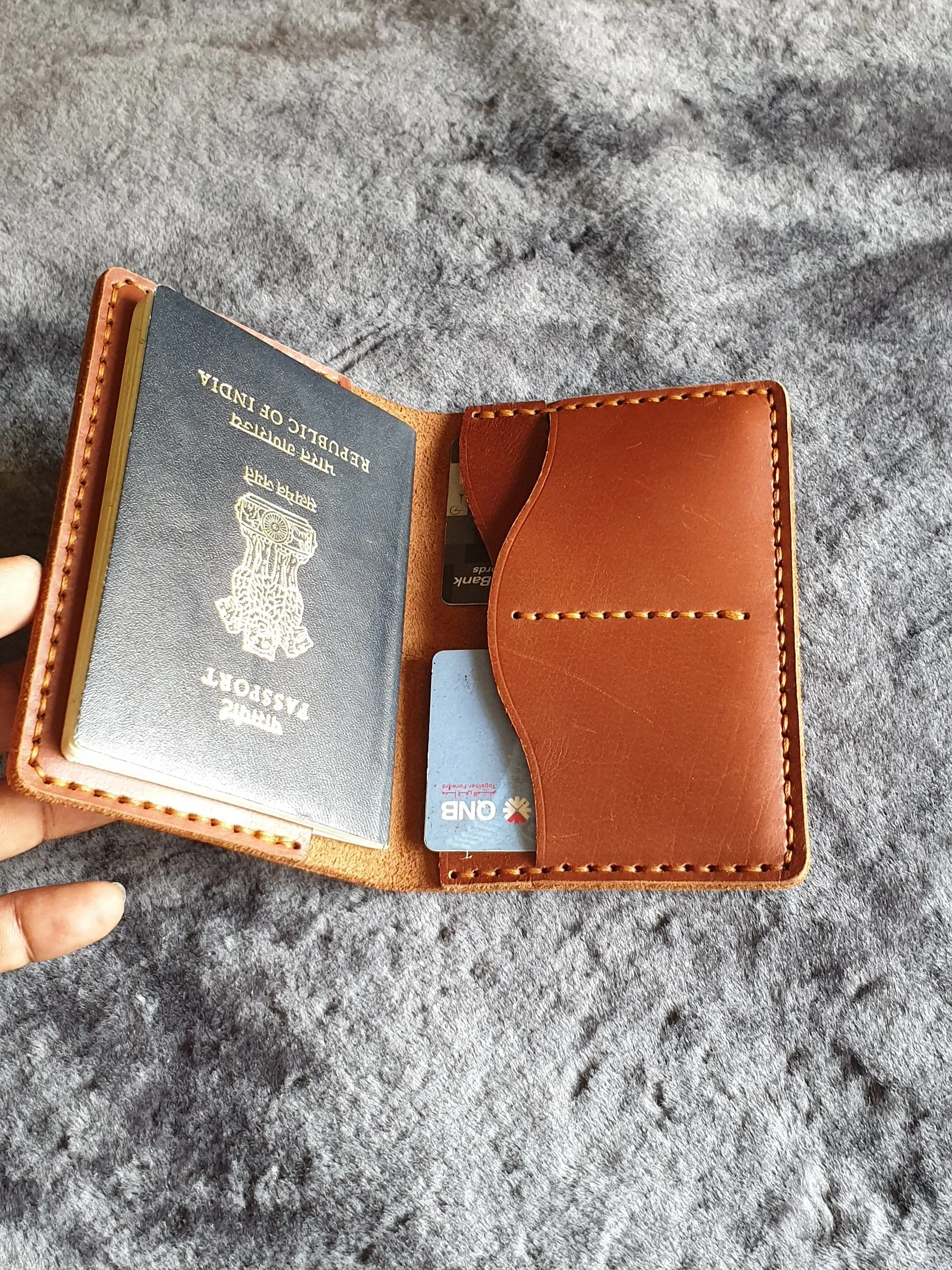 leather passport wallet