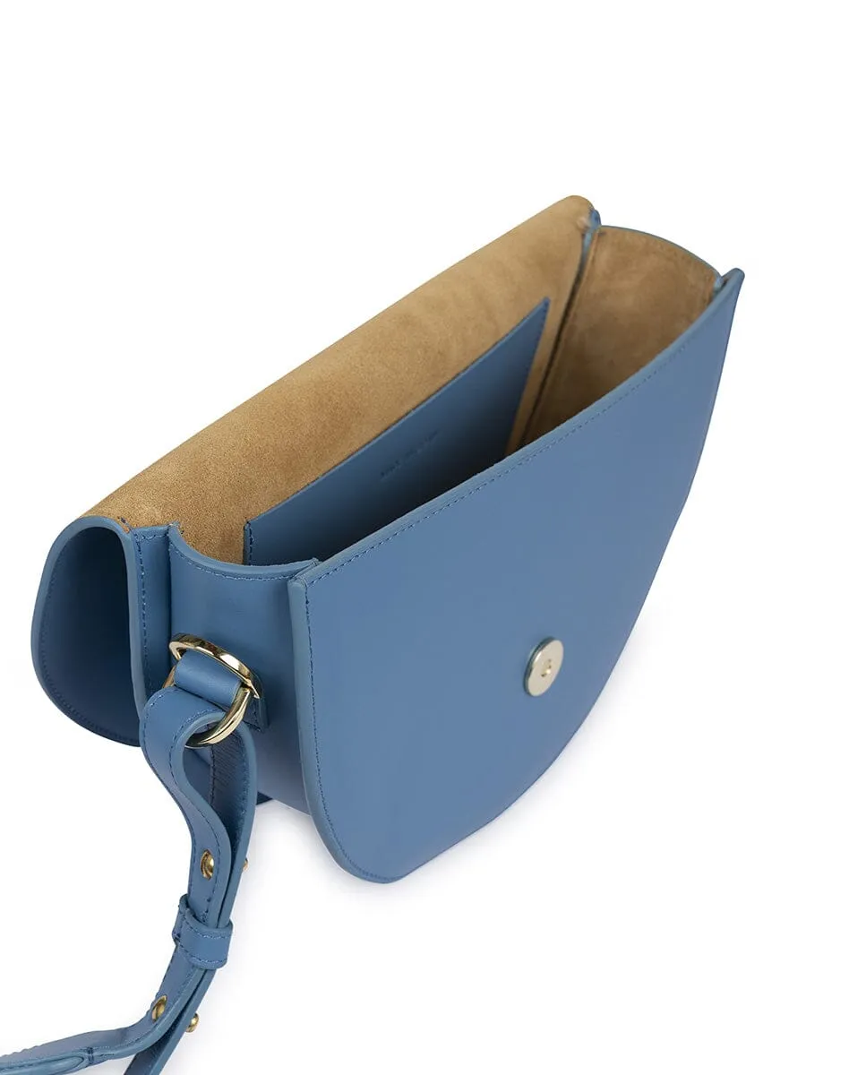 Leather Saddle bag - Baby blue