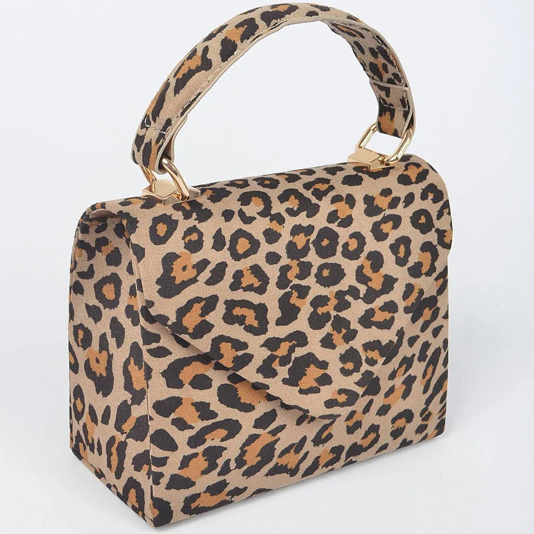 Leo Micro Suede Crossbody Bag: Beige
