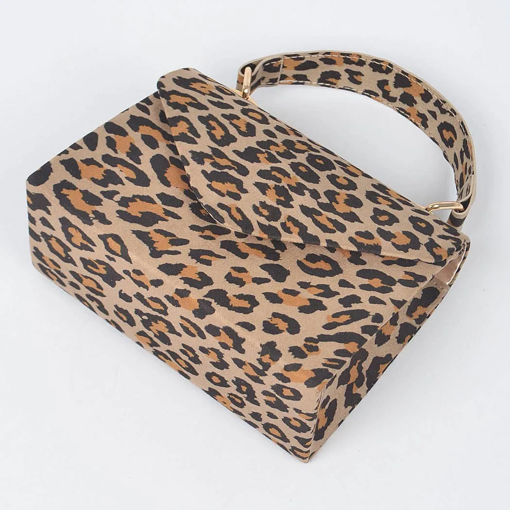 Leo Micro Suede Crossbody Bag: Beige