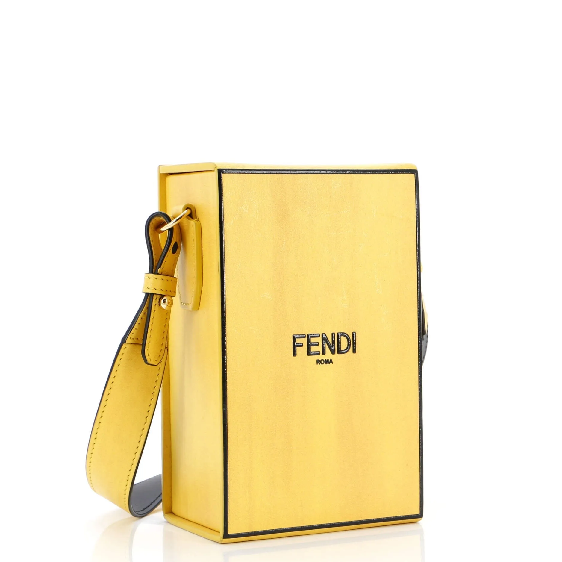 Logo Vertical Box Crossbody Bag Leather
