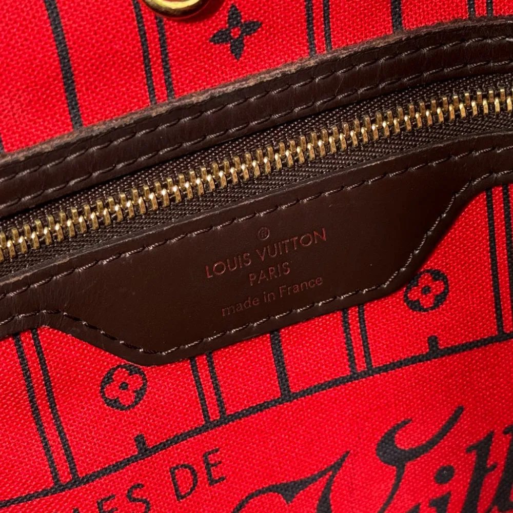 LOUIS VUITTON Neverfull MM Damier Ebene LHQ173