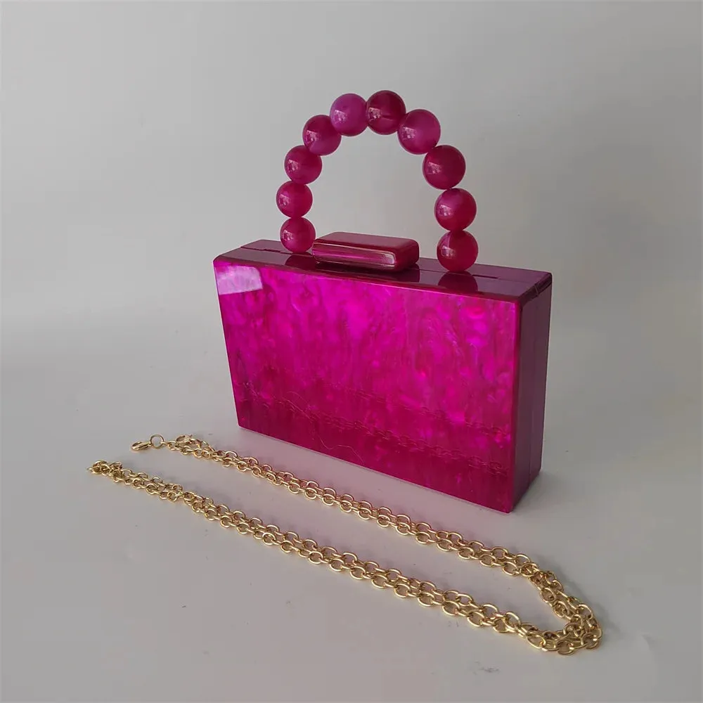 Lux Pearl Acrylic Evening Clutch