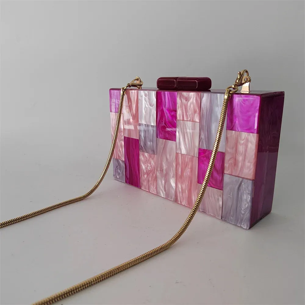 Lux Pearl Acrylic Evening Clutch