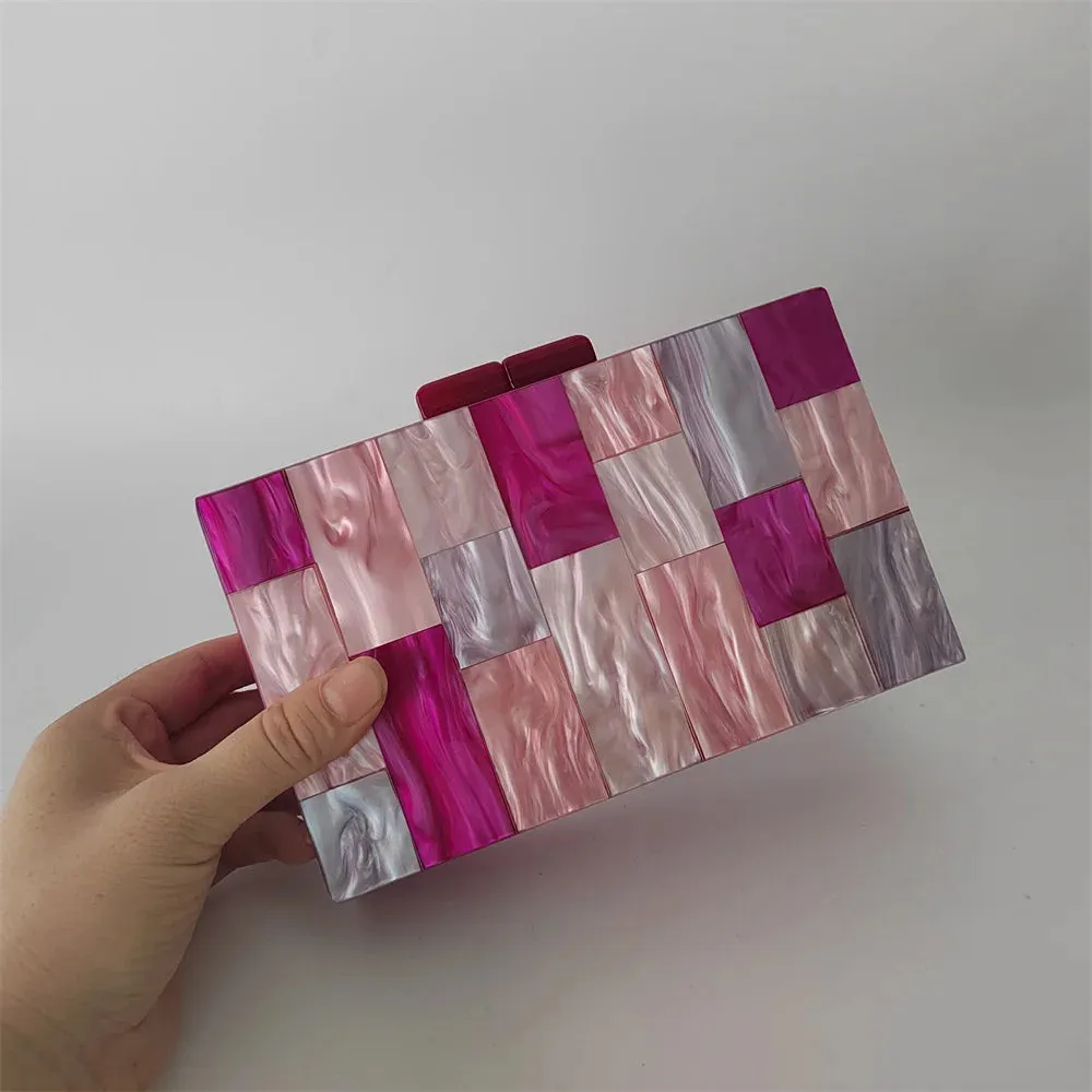 Lux Pearl Acrylic Evening Clutch