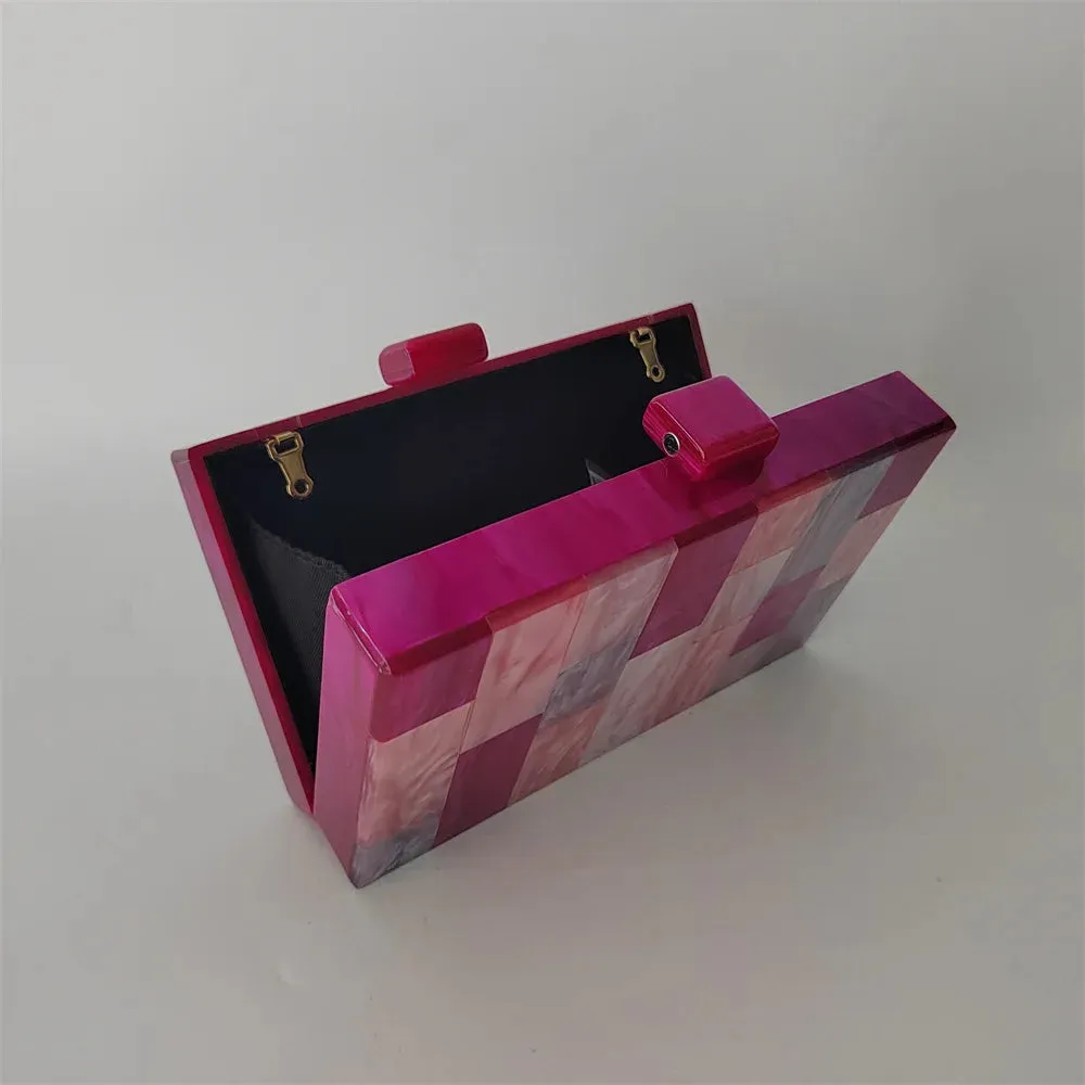 Lux Pearl Acrylic Evening Clutch