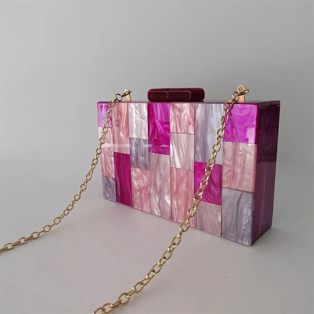 Lux Pearl Acrylic Evening Clutch