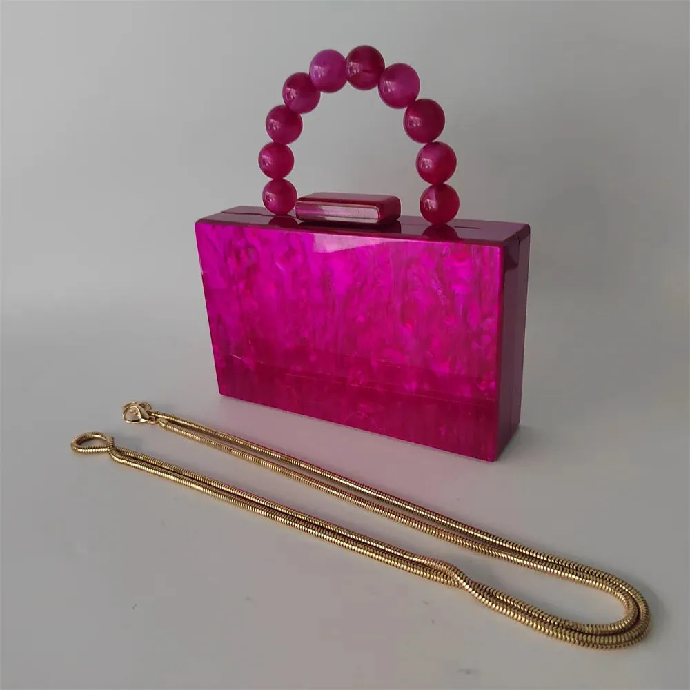 Lux Pearl Acrylic Evening Clutch
