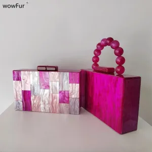 Lux Pearl Acrylic Evening Clutch