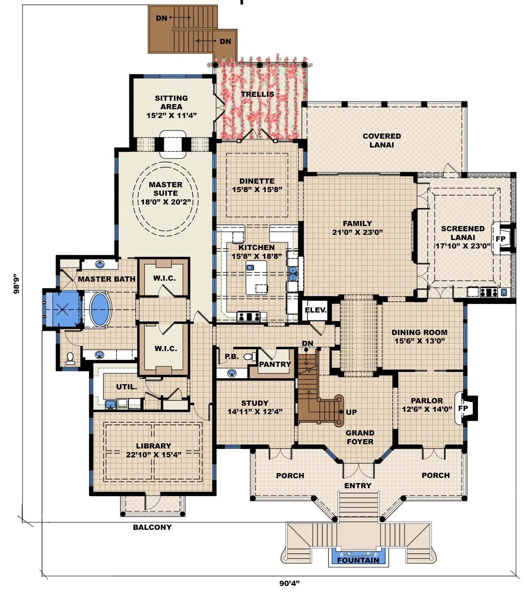 Luxurious Custom Home Plan with Expansive Living Spaces
