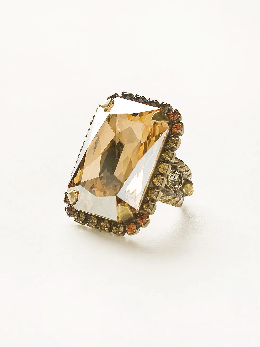 Luxurious Emerald-Cut Cocktail Ring - RBT69AGCN