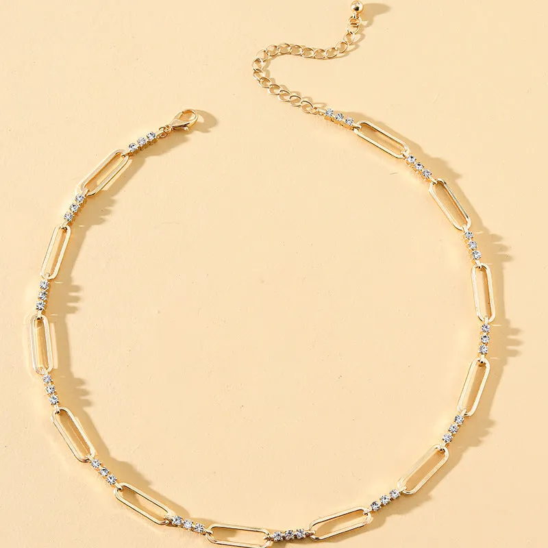Luxurious Geometric Chain Necklace - Vienna Verve Collection