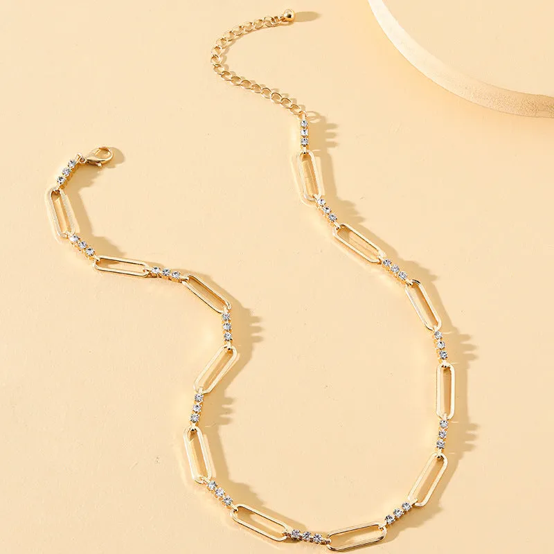 Luxurious Geometric Chain Necklace - Vienna Verve Collection