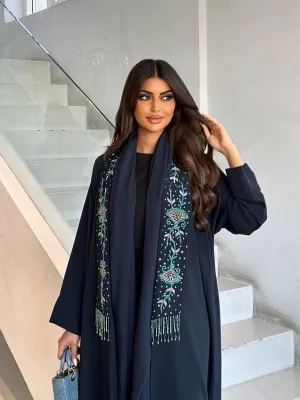 LUXURIOUS NAVY ABAYA #465