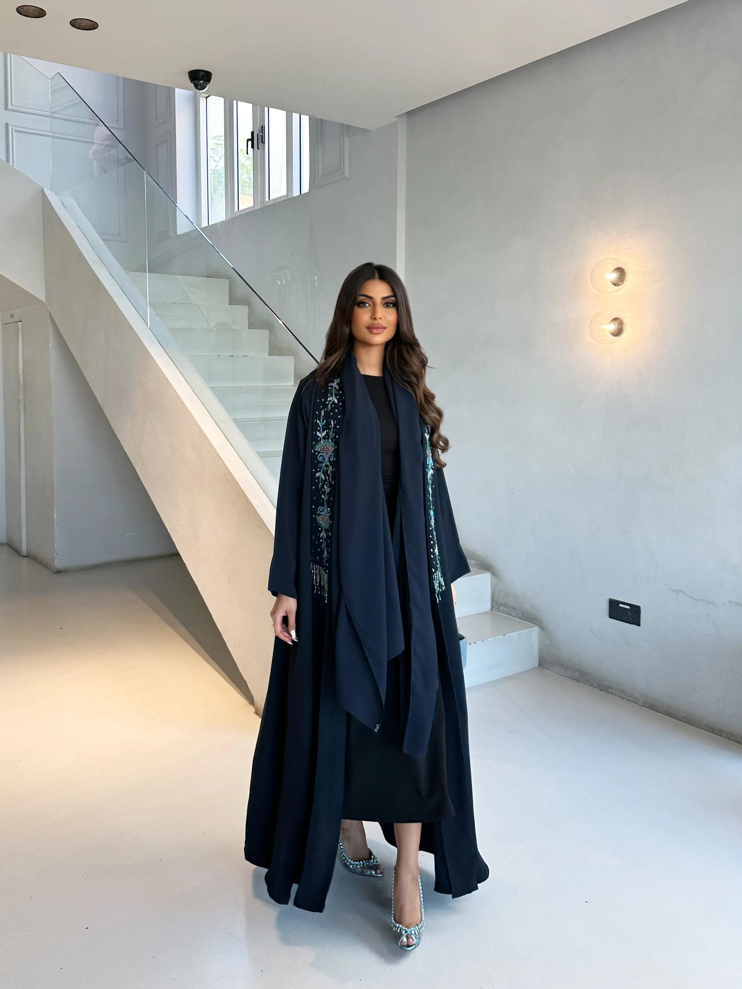 LUXURIOUS NAVY ABAYA #465