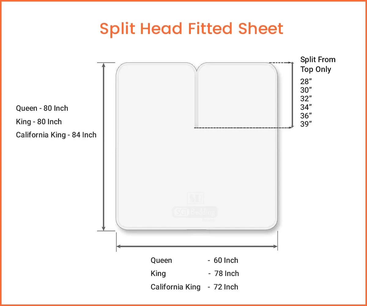 Luxurious Sage Split Head Sheets Set - 600TC