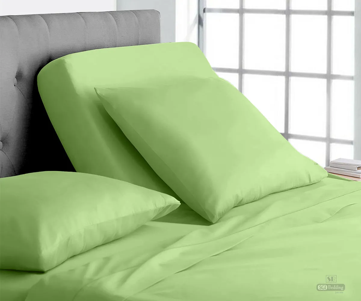 Luxurious Sage Split Head Sheets Set - 600TC