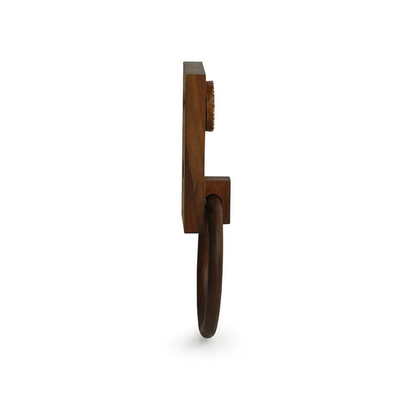 Madera Handcarved Sheesham Wood Towel Holder