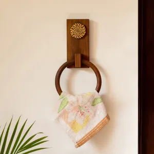 Madera Handcarved Sheesham Wood Towel Holder
