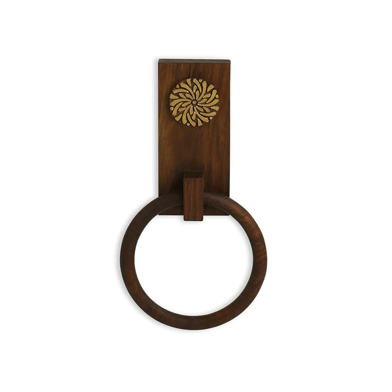 Madera Handcarved Sheesham Wood Towel Holder