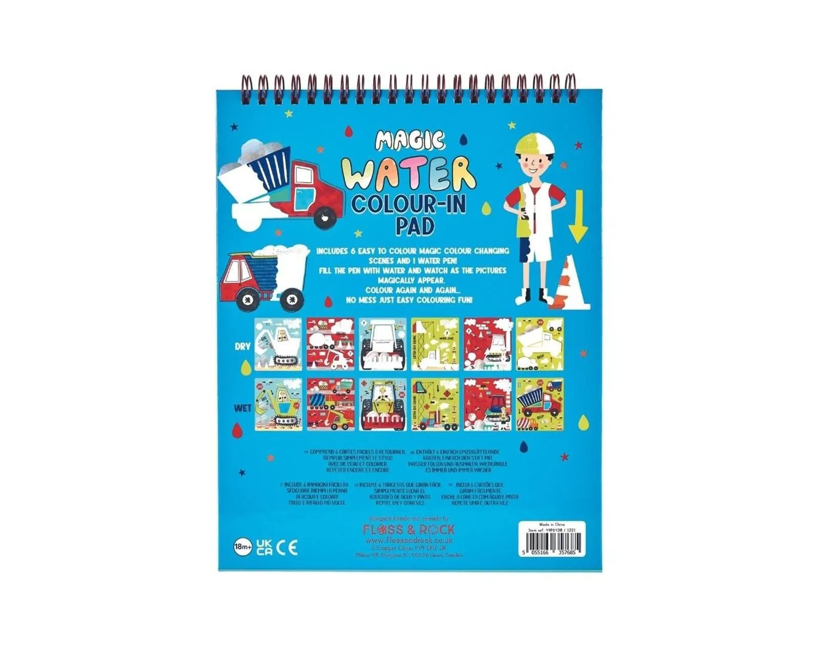 Magic Water Reusable Color-in Pad - Construction