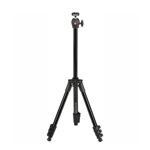 Manfrotto MKCOMPACTLT-BK Aluminum Compact Light 4-Section Tripod Kit with 1.9kg Load Capacity Ball Head (Black)