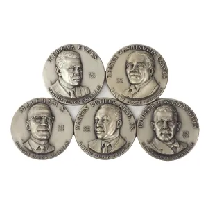 Medallic Art Co. Famous Black Americans 999  Pure Silver Medal Set