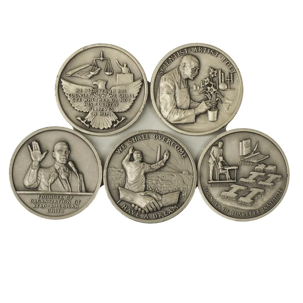 Medallic Art Co. Famous Black Americans 999  Pure Silver Medal Set