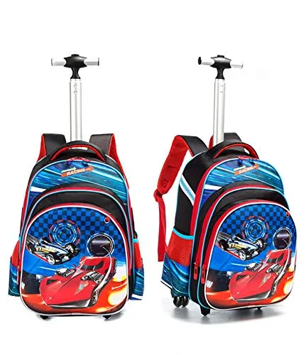Meetbelify 3Pcs Rolling Backpack for Boys,School Backpack with Wheels for Boys
