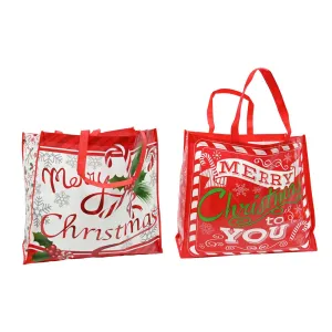 Merry Christmas Shiny Shopping Bag Assorted