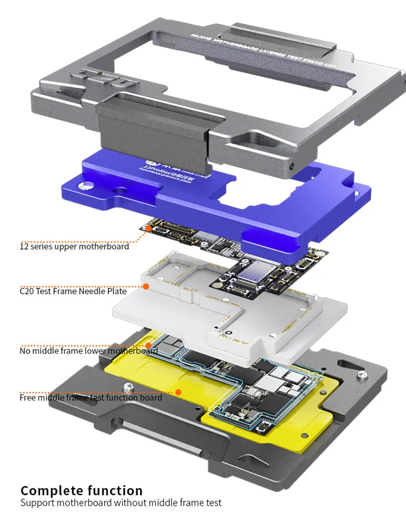 MiJing MJ C20 Motherboard Layered Test for IPhone 12/12mini/12Pro/12Pro Max Motherboard Function Diagnostic ISocket Fixture