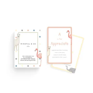 Mindful & Co Kids Yoga  A-Z Mindful Affirmation Cards Mindfulness Best Seller Gift Idea for Toddler 18m 