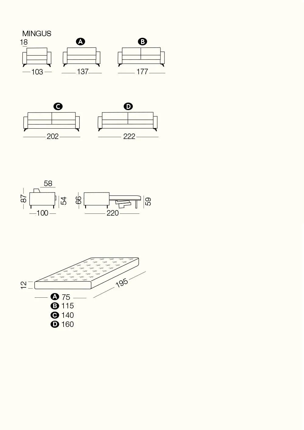 Mingus sofa bed