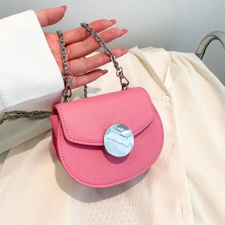 Mini Saddle Bag Chain Crossbody Bag-Showtown